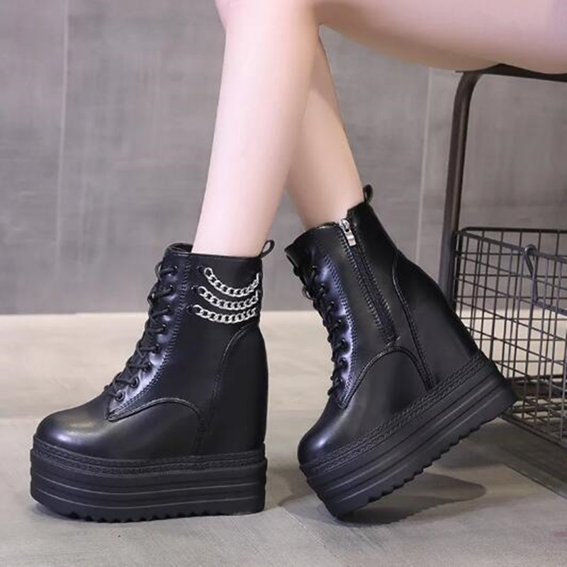 NEW Women Ankle Boots Leather  - огляд і ціна Motorcycle Chain