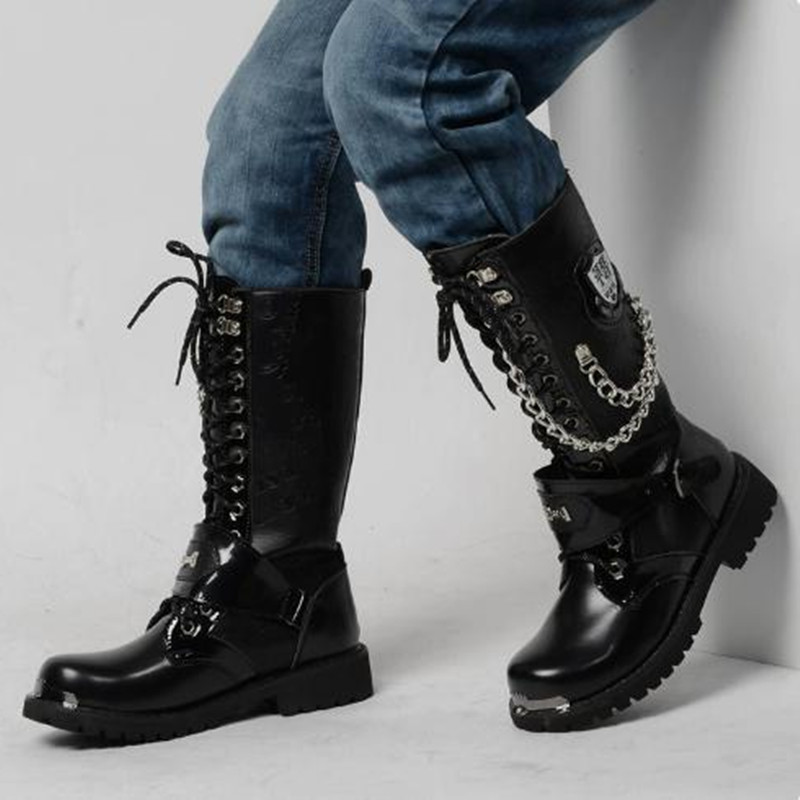 Men Fashion Motorcycle Boots M - огляд і ціна Motorcycle Chain